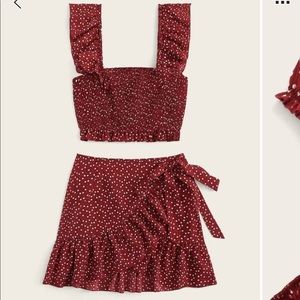 Crop top and skirt set